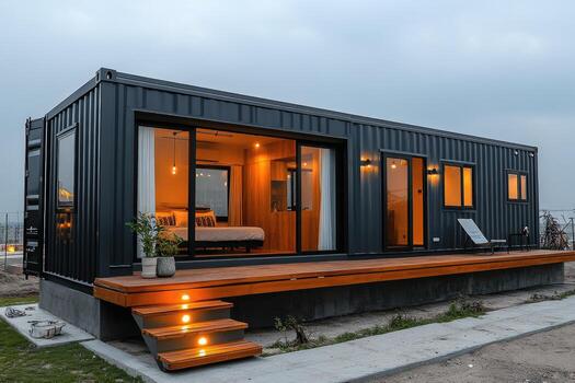 Moderne Wohncontainer mit funktionalem Design für langfristigen Wohnkomfort